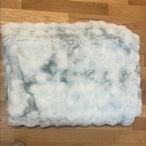 Minky Couture Grande light blue/gray blanket